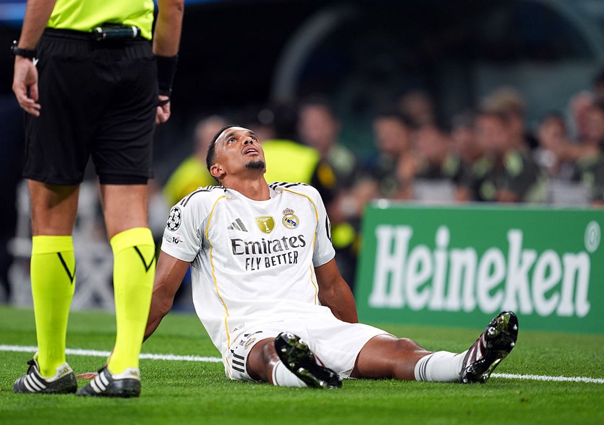 Trent Alexander-Arnold suffers injury heartache in Champions League debut for Real Madrid