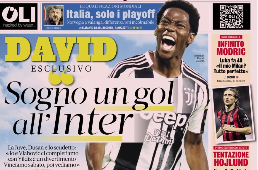 Today’s Papers – Italy World Cup playoff nightmare, David’s dream