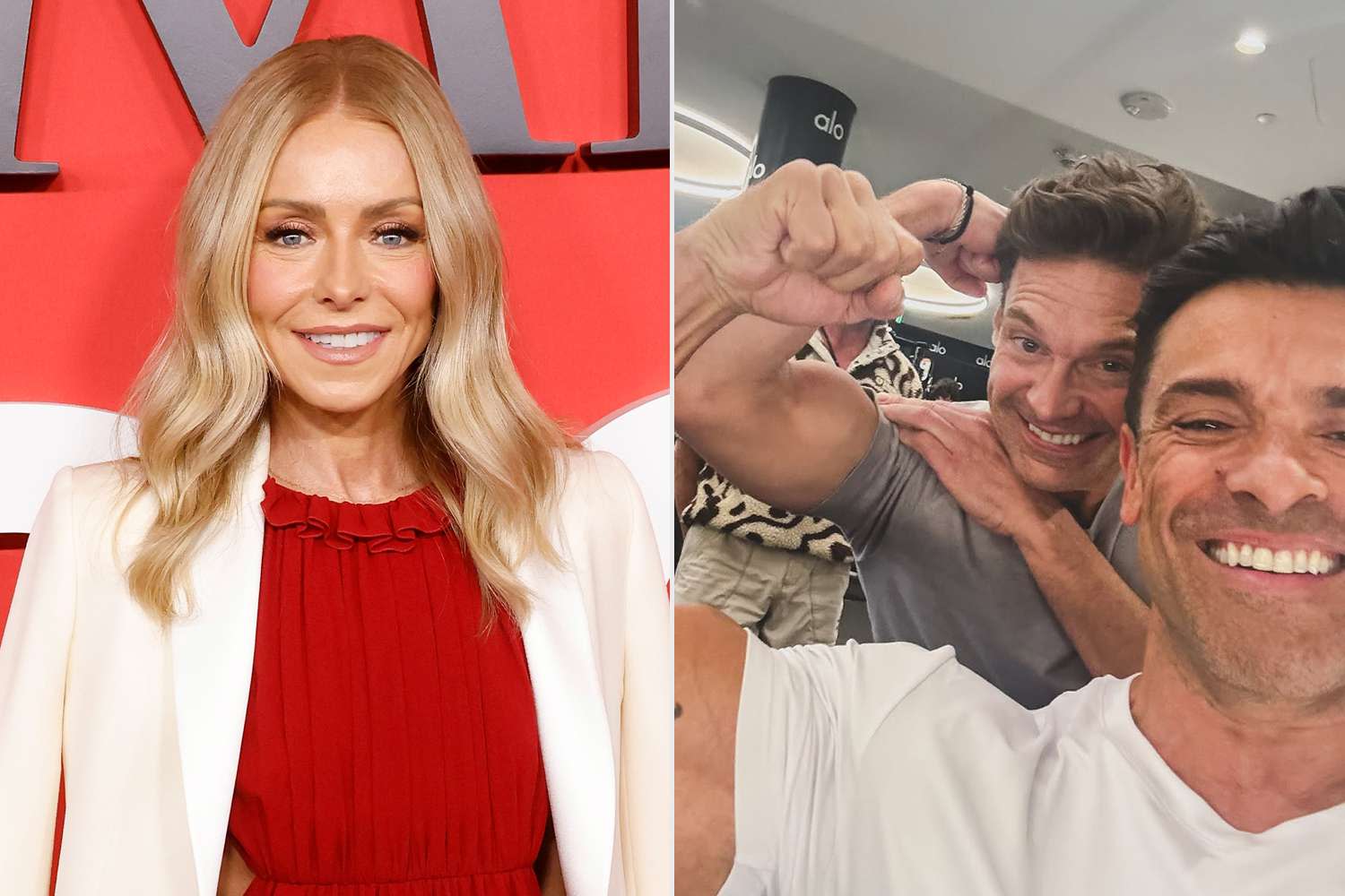 Kelly Ripa’s Former TV Husband Ryan Seacrest and Current TV (and Real Life) Husband Mark Consuelos Hit the Gym