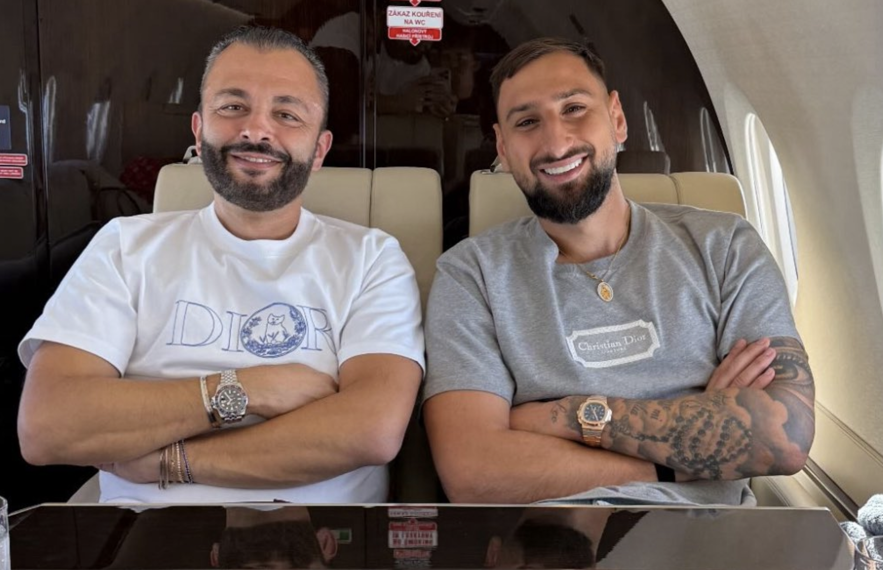 Gianluigi Donnarumma poses for photo ahead of Manchester City arrival