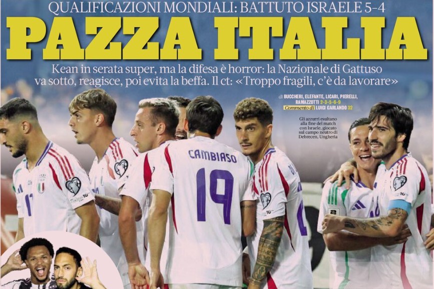 Today’s Papers – Crazy Italy, goals and madness